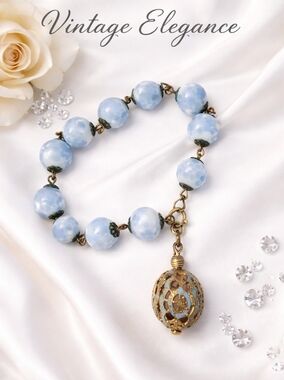 Hattie Carnegie Vintage Blue Stone Bracelet‎